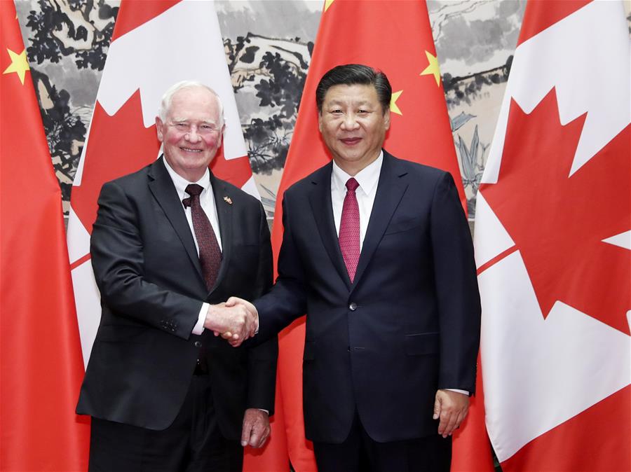 CHINA-CANADA-XI JINPING-DAVID JOHNSTON-MEETING (CN)