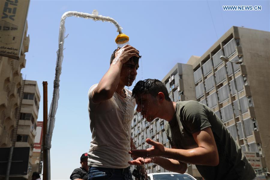 Temperature rises upon 40 degrees Celsius in Baghdad, Iraq_English