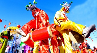 Shehuo performer is rehearsing for the Spring Festival