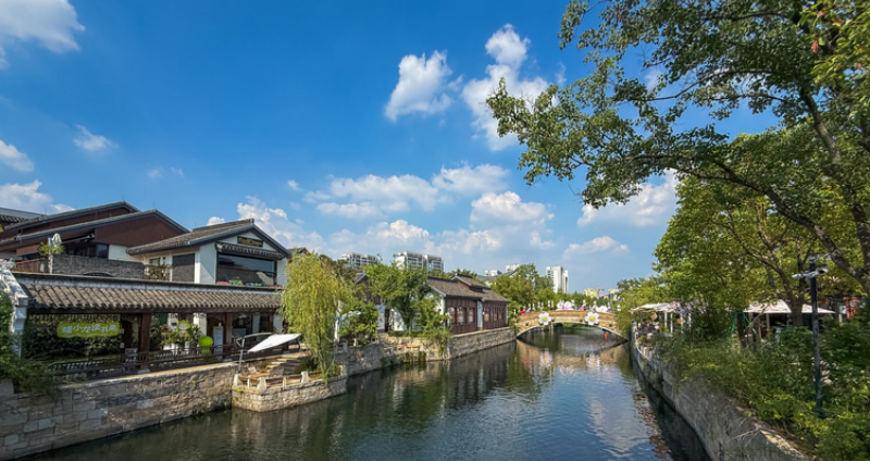 The ancient town has transformed into a commercial district