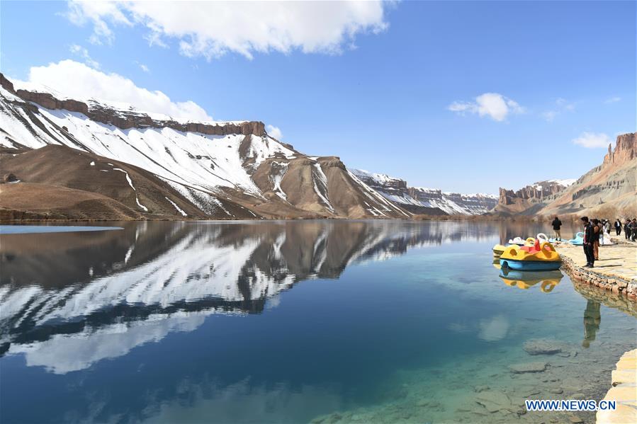 scenery of band-e-amir lake in bamyan province, afghanistan