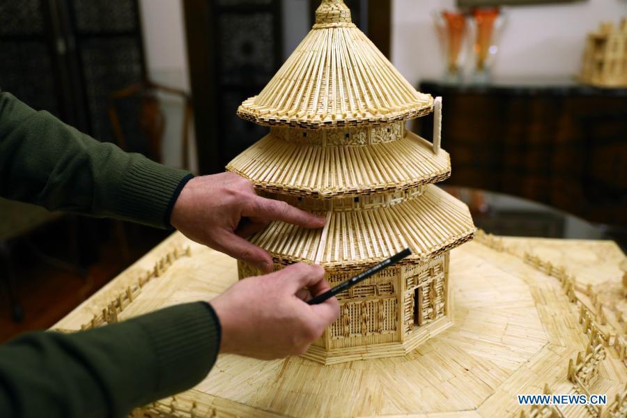 Egyptian builds China's Temple of Heaven with 22,000 matchsticks