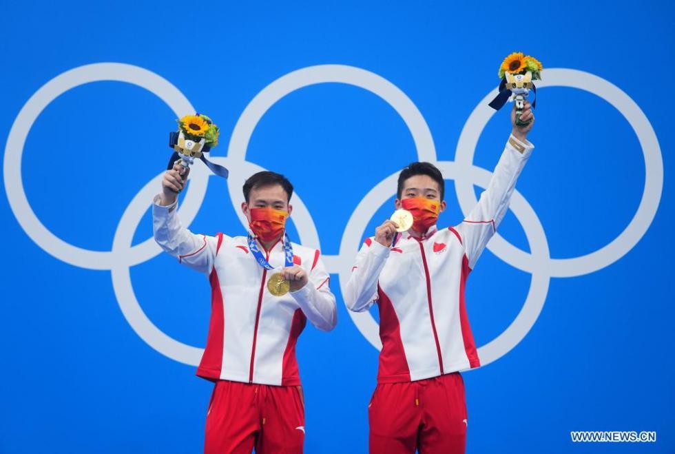 China nets gold in men's synchro 3m springboard