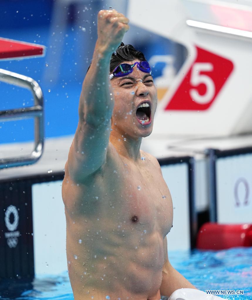 Chinese swimmer Wang wins men's 200m IM at Tokyo Olympics