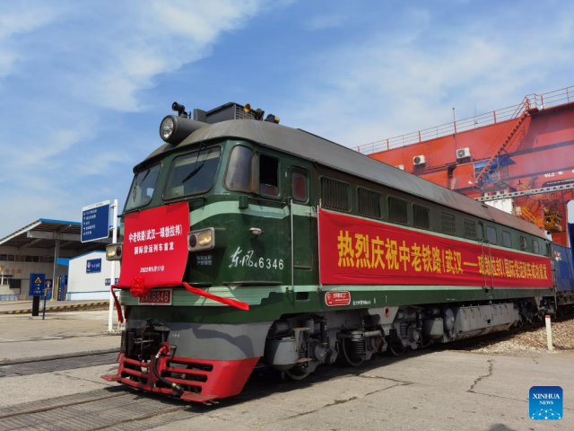 China's Hubei launches first freight train via China